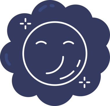 Mutluyum. Web simgesi basit illüstrasyon