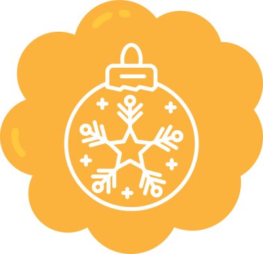 Noel balosu. Web simgesi basit illüstrasyon