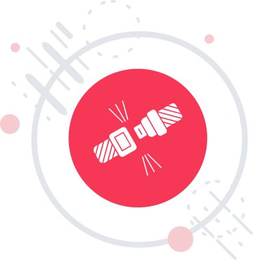 Beyaz arka planda izole edilmiş kurdele ikonu olan gri çizgi beyzbol sopası. vektör.