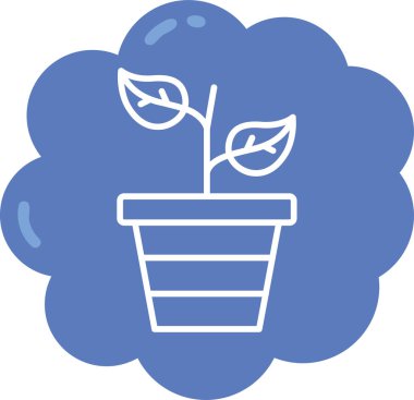 Bitki simgesinin vektör illüstrasyonu