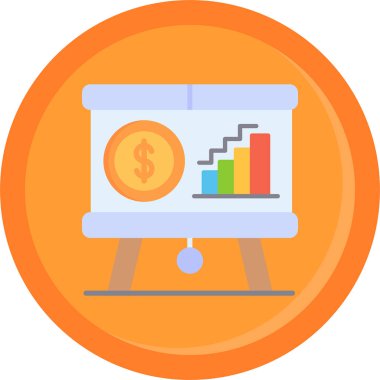 Bir iş finans simgesinin vektör illüstrasyonu