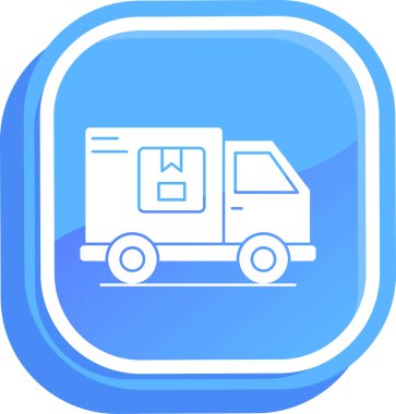 Teslimat. Web simgesi basit illüstrasyon