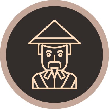 Modern simgenin vektör çizimi, insan yüzünün simgesi