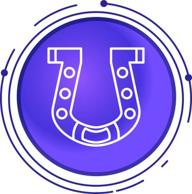 At nalı simgesi, vektör çizimi basit tasarım