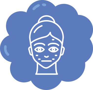 Kadın. Web simgesi basit illüstrasyon