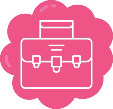 evrak çantası simgesi, vektör illüstrasyonu