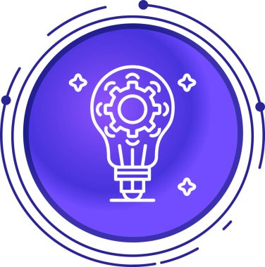 Beyaz arkaplanda izole edilmiş bir ikon fikri olan çizgi lambası. Enerji fikri işareti. Yenilik ampulü. yenilik kavramı. Renkli taslak konsepti. vektör