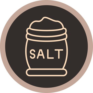 Tuz. Web simgesi basit illüstrasyon