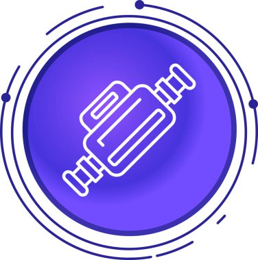 beyaz arka planda izole edilmiş çizgi elektrikli araba dolgusu simgesi. Elektrik bağlantısı ve bağlantısının kesilmesi kavramı. Renkli taslak konsepti. vektör.