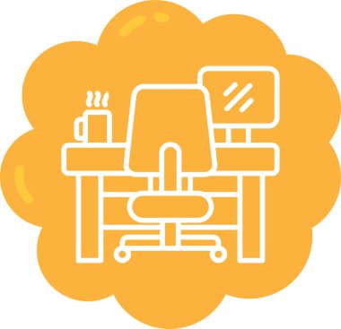 Sandalye. Web simgesi basit illüstrasyon