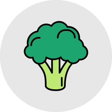brokoli simgesi soyut arkaplanda izole edildi