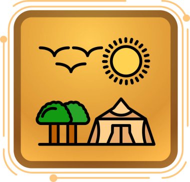 Turistler için simge vektörü