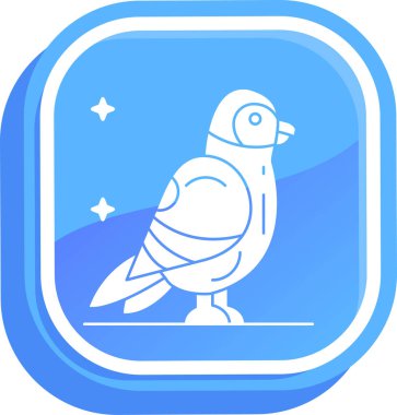 Güvercin simge vektör çizim