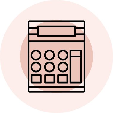 hesap makinesi simgesi vektör illüstrasyonu