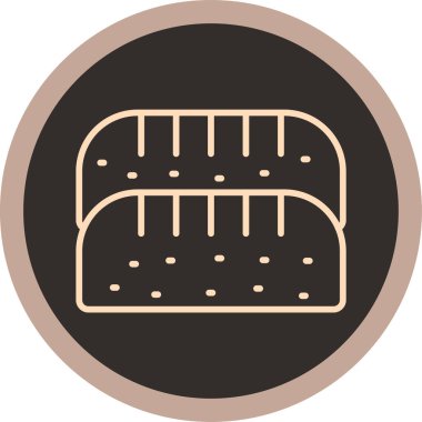 Ekmek. Web simgesi basit illüstrasyon