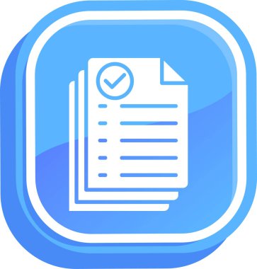 belge simgesi, vektör illüstrasyonu basit tasarım