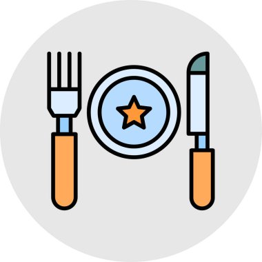 Gıda simgesinin vektör illüstrasyonu