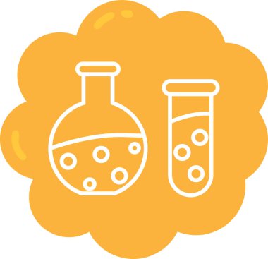 Kimyasal matara. Web simgesi basit illüstrasyon