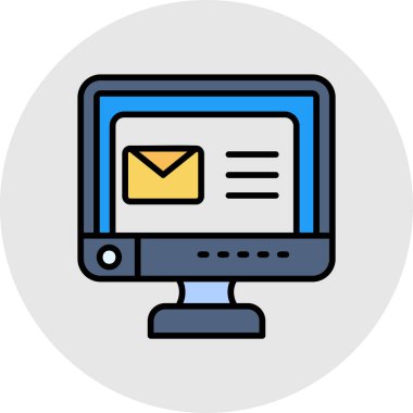 dizüstü bilgisayar e- posta simgesi - taslak biçimi