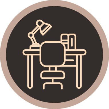 Masa. Web simgesi basit illüstrasyon