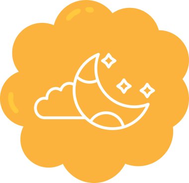 Bulut simgesi vektör illüstrasyonu