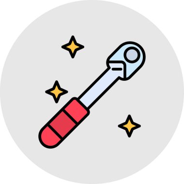 Bir tornavidanın modern bir simgesinin vektör çizimi