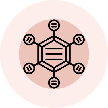Molekül yapısı simgesi, vektör illüstrasyonu