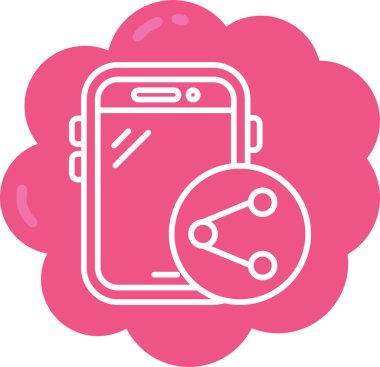 Akıllı telefon simgesinin vektör illüstrasyonu