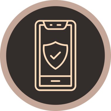 Cep telefonu simgesi, vektör illüstrasyonu