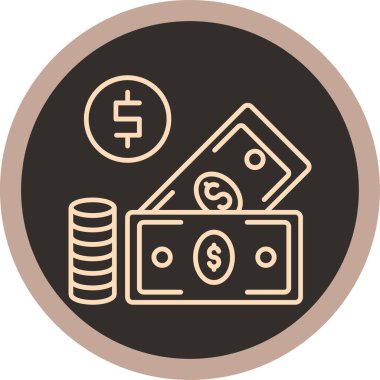 Dolar simgesi vektör illüstrasyonu