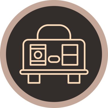 Bir kamera simgesinin vektör illüstrasyonu