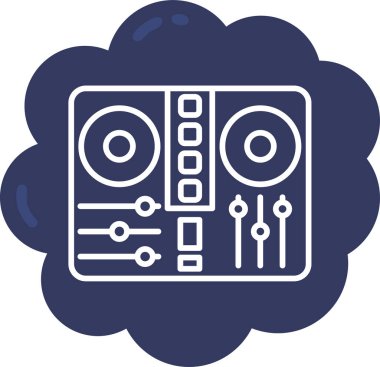 Müzik. Web simgesi basit illüstrasyon