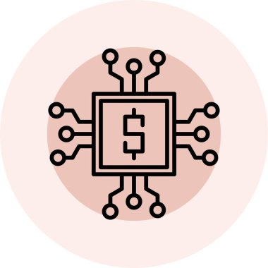 Bir devre kartının vektör illüstrasyonu