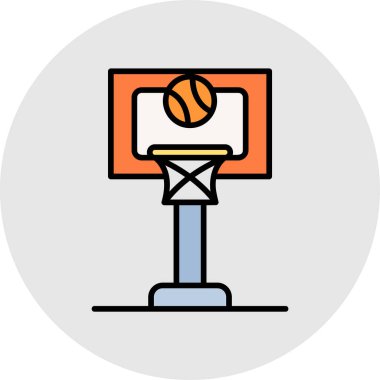 Basketbol topu ikonu vektör illüstrasyonu