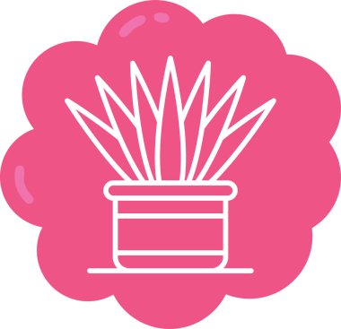 Kaktüs Simgesi, vektör illüstrasyonu