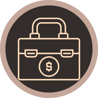 Çanta. Web simgesi basit illüstrasyon