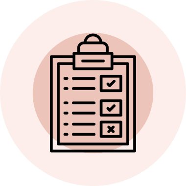 kontrol listesi simgesi, vektör illüstrasyonu