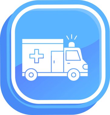 ambulans simgesi vektör illüstrasyonu