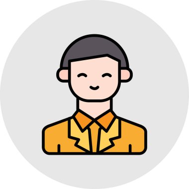 avatar erkek simgesi Doldurulmuş dış hat biçimi