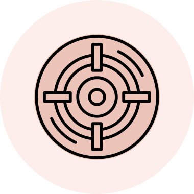 Hedef. Web simgesi vektör illüstrasyonu