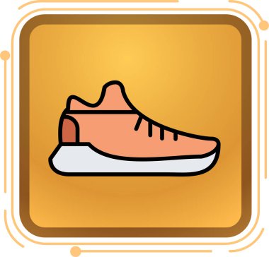 spor ayakkabı simgesi modada izole edilmiş arkaplan