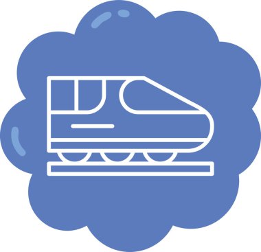 bir trenin vektör simgesi