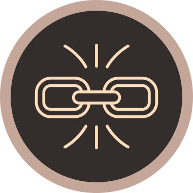 Zincir. Web simgesi basit illüstrasyon