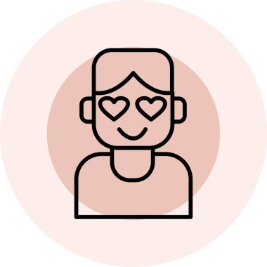 Bir kalp simgesinin vektör illüstrasyonu