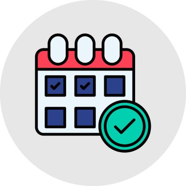 Takvim. Web simgesi basit illüstrasyon