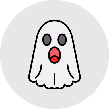 Hayalet. Web simgesi basit illüstrasyon