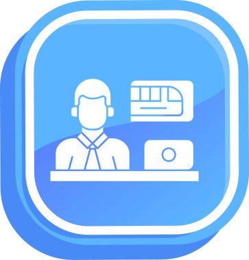 iş adamı simgesi, vektör illüstrasyonu