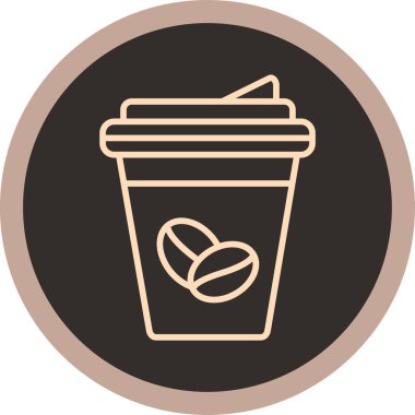 Bir kahve simgesinin vektör çizimi