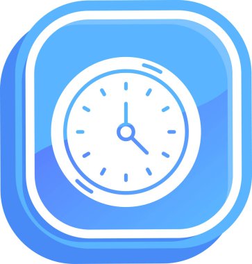 saat simgesi, vektör illüstrasyonu