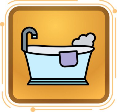 Sabun ikonlu banyo kovası.